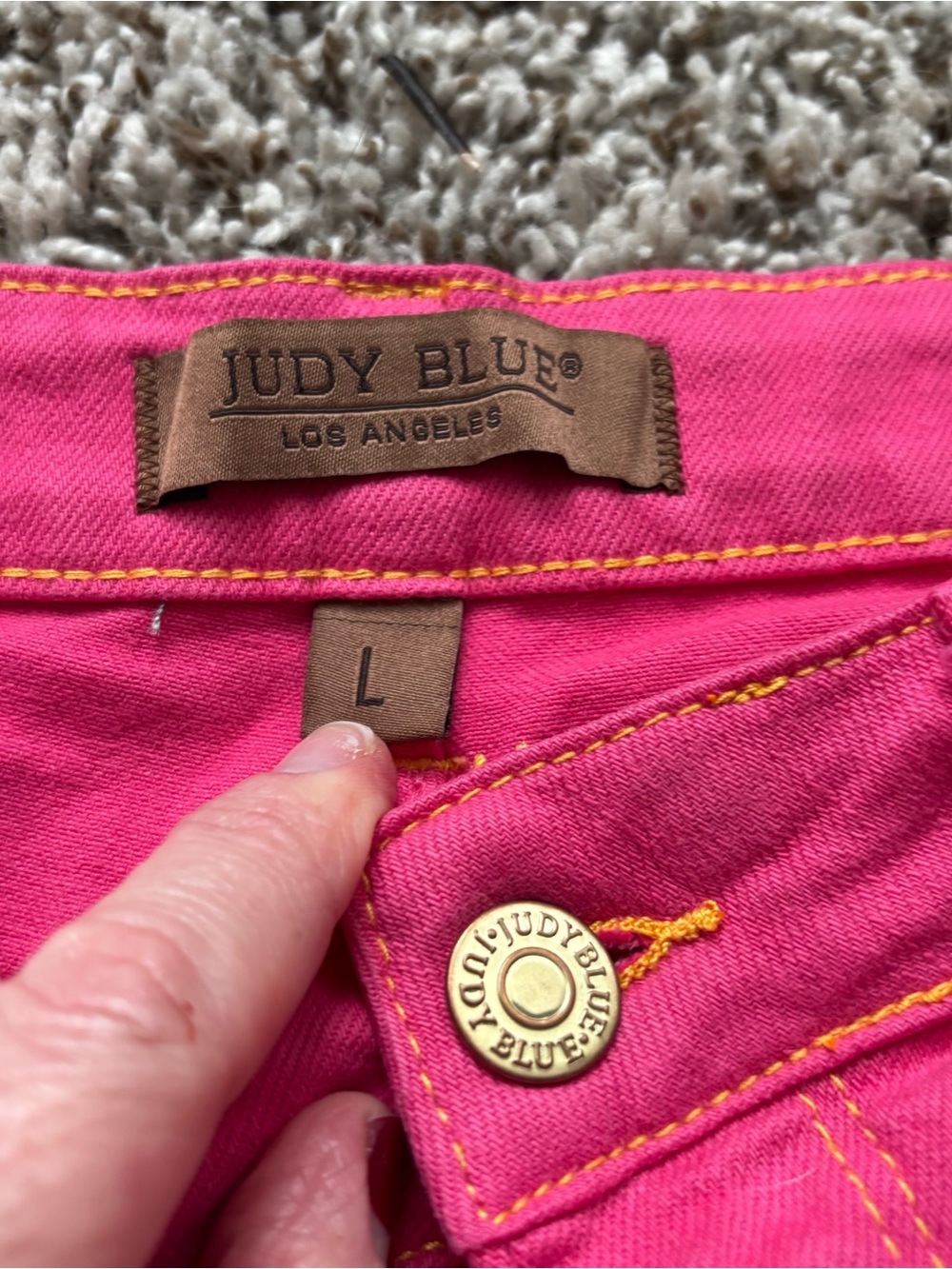 Judy Blue Hot Pink Denim Skirt - Picture 6 of 10